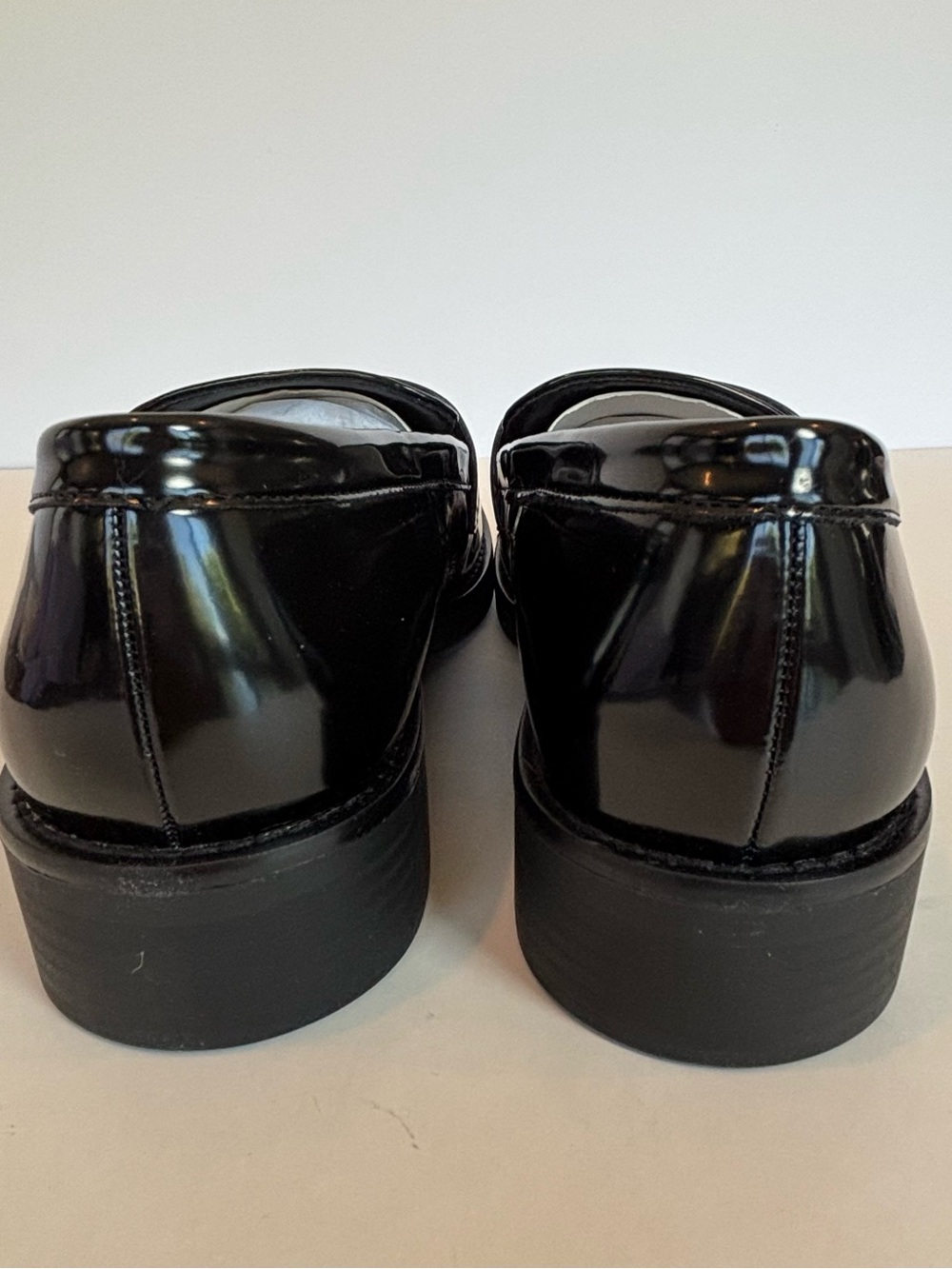 Madden Girl Cecilly Black Patent Penny Loafers Shoes Women’s Size 8.5 NIB - Picture 5 of 9
